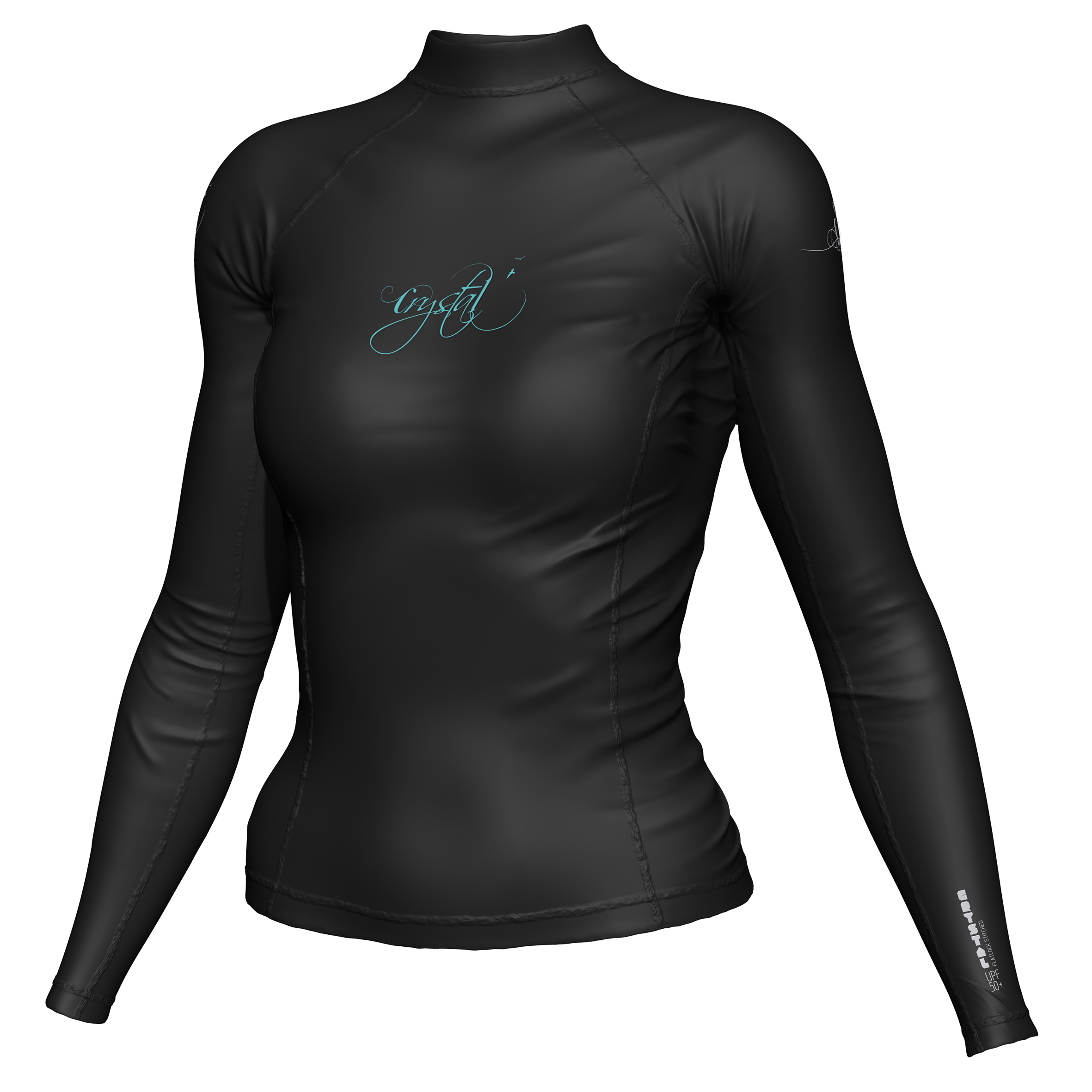 Rash Shirts Ladies Long Sleeve Crystal Black Cape Byron Sports